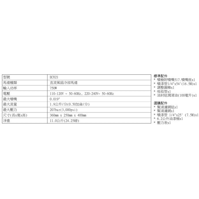 【AGP】 實體店 私訊 現貨!台灣製造 AGP EC021 高壓 無氣式噴漆機 電動噴漆機 贈壓力表-細節圖3