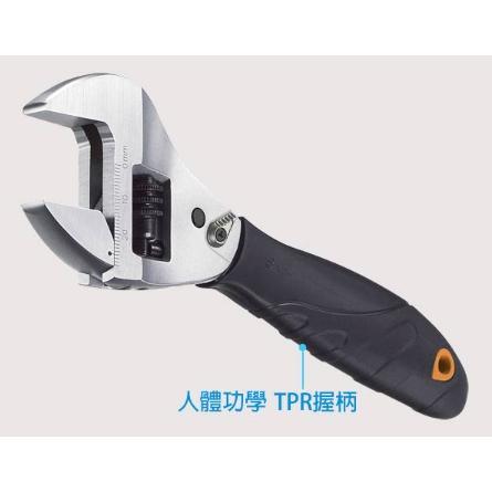 【Panrico 百利世 】棘輪式活動扳手人體工學 棘輪式開口扳手 棘輪扳手 活動板手 手工具 8吋 10吋-細節圖5