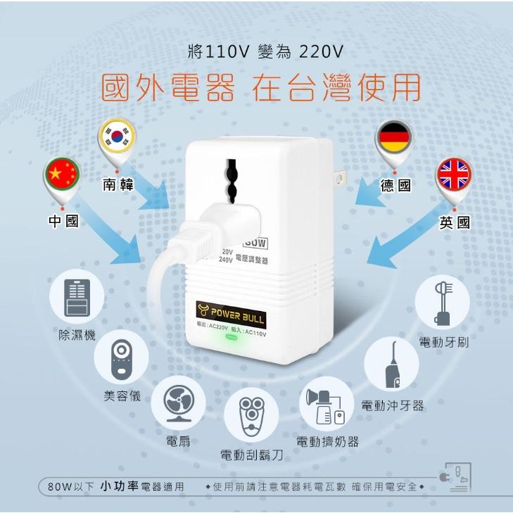 【聖岡科技Dr.AV】80W 110V變220V數位電壓調整器 電壓調整器 變壓器(PB-58T) 國外電器在台灣使用-細節圖3
