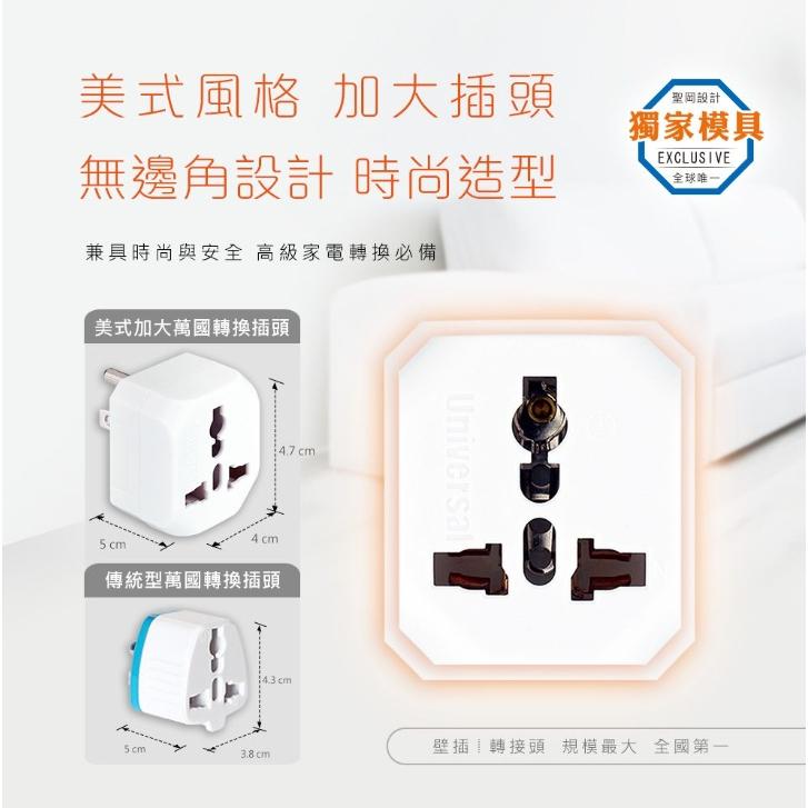 【聖岡科技Dr.AV】3P 台灣專用 萬國轉換插頭 國外電器在台灣用 PB-85 台灣三腳接地扁插-細節圖6