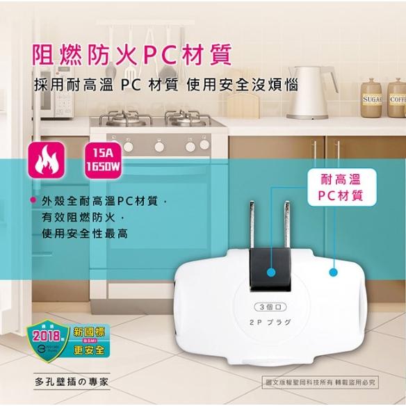 【聖岡科技Dr.AV】TNT-823R 日式轉向三面插-細節圖4