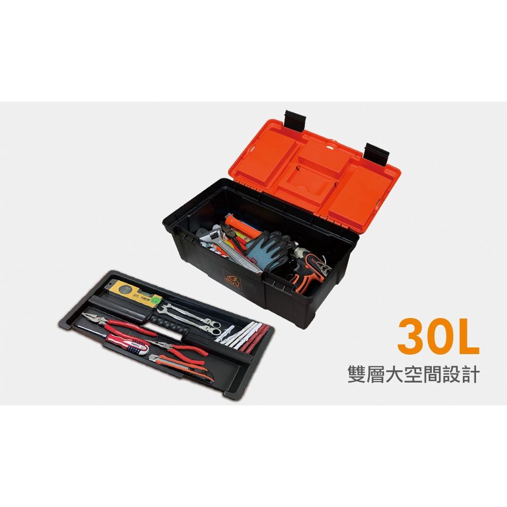 【Panrico 百利世】小飛象專業工具箱 透明蓋分類 2層多功能工具箱 上蓋零件盒材料收納盒 工具零件收納盒-細節圖6