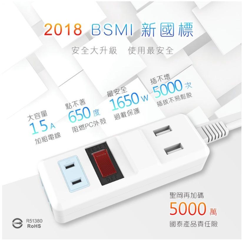 【聖岡科技Dr.AV】1米/2米多功能2USB家用延長線 PB-222U-1 2.4A急速充電 可承受15A1650瓦-細節圖6