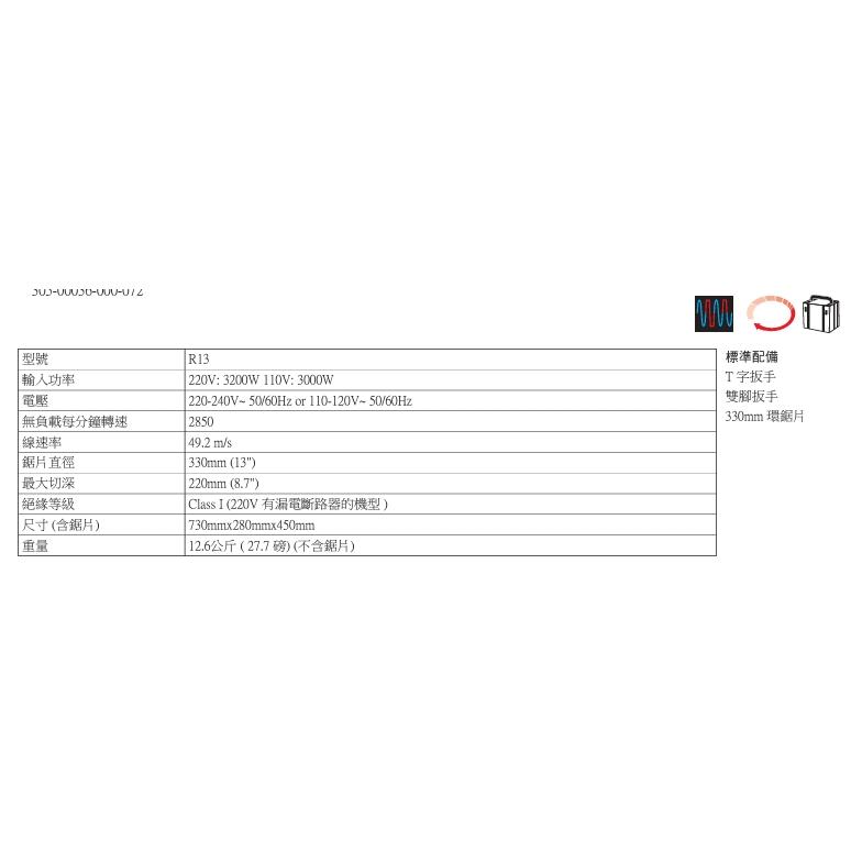 AGP【含稅 免運 實體店】R13 13吋 13＂ 環式切石機 環鋸機 切石機  牆壁切割 切割機 環鋸 鋸石機-細節圖3