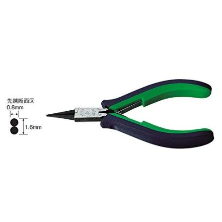 【含稅台灣現貨】全新日本平輸原裝進口 KEIBA 圓鉗 錐形鉗 線取鉗 正向尖嘴扣環鉗 C型環 圓型鉗 捲圓線-細節圖4