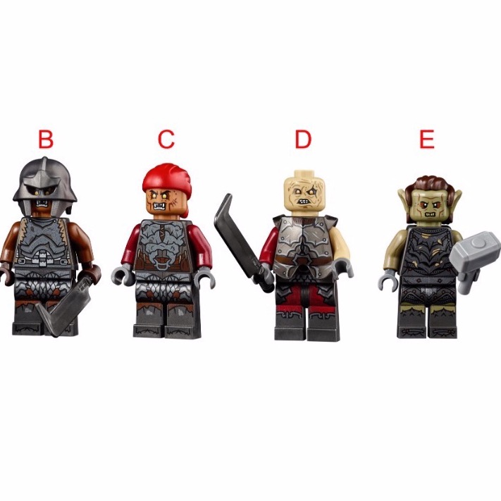 LEGO 魔戒 10333 半獸人 頭盔  巴拉多塔 樂高 LEGO 人偶拆賣-規格圖1