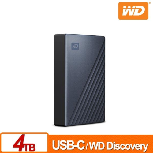 WD My Passport Ultra 4TB(星曜藍) 2.5吋USB-C行動硬碟 WDBFTM0040BBL