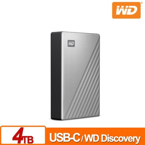 WD My Passport Ultra 4TB(炫光銀) 2.5吋USB-C行動硬碟 WDBFTM0040BSL