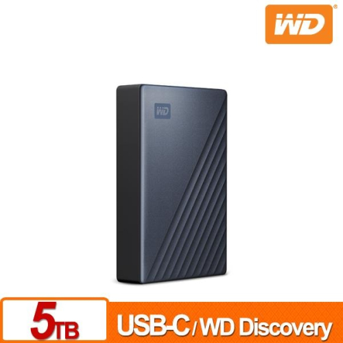 WD My Passport Ultra 5TB(星曜藍) 2.5吋USB-C行動硬碟 WDBFTM0050BBL