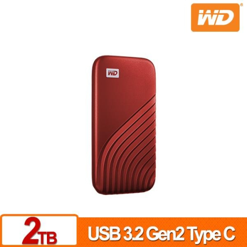 WD My Passport SSD 2TB(紅) 外接式SSD固態硬碟 WDBAGF0020BRD