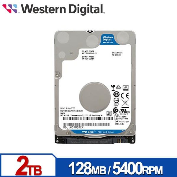 WD 藍標 2TB(7mm) 2.5吋硬碟 WD20SPZX 內接硬碟-細節圖2