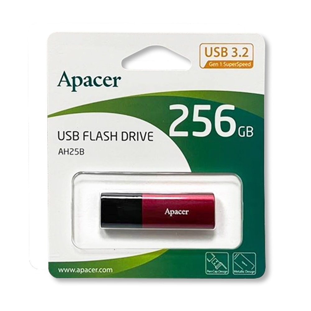 【現貨】Apacer 宇瞻 AH25B USB3.2 Gen1 256G 隨身碟 行動碟 (旭日紅)-細節圖2