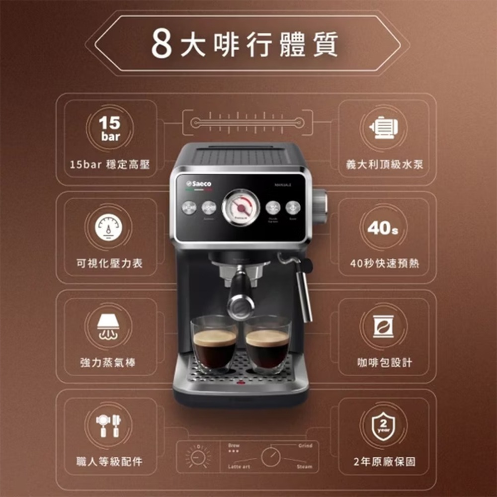 飛利浦 Saeco EMS5110/02 半自動義式咖啡機-細節圖4