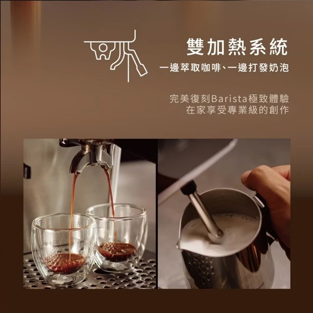 飛利浦 Saeco ESS5228/02 半自動雙研磨義式咖啡機-細節圖6