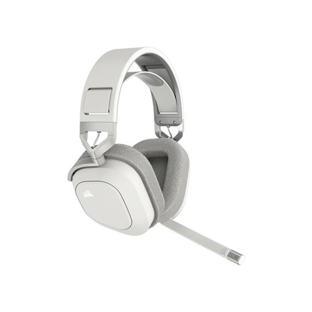 海盜船 Corsair HS80 MAX WIRELESS 無線電競耳機麥克風【雪貂白】-細節圖2