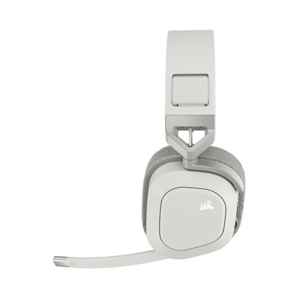 海盜船 Corsair HS80 MAX WIRELESS 無線電競耳機麥克風【雪貂白】-細節圖4