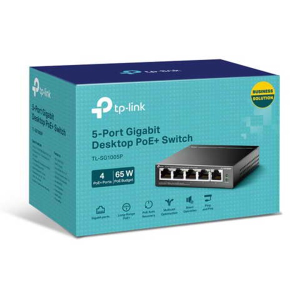 TP-LINK 5埠Gigabit PoE+桌上型交換器 TL-SG1005P(UN) Ver:5.0-細節圖3