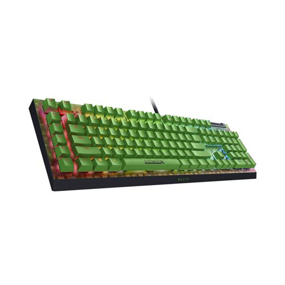 雷蛇Razer BlackWidow黑寡婦V4X【綠軸】蜘幻彩版有線機械式RGB鍵盤Minecraft Edition-細節圖3