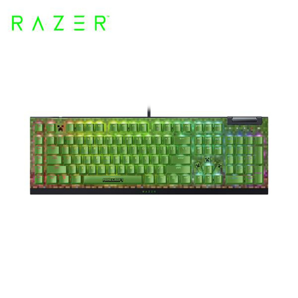 雷蛇Razer BlackWidow黑寡婦V4X【綠軸】蜘幻彩版有線機械式RGB鍵盤Minecraft Edition-細節圖4