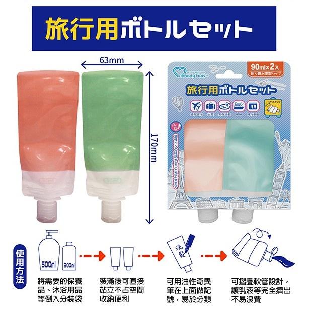 Beauty Fans~旅行分裝袋 30mlX3入  90mlX2入 兩種規格 空瓶旅行收納-細節圖7
