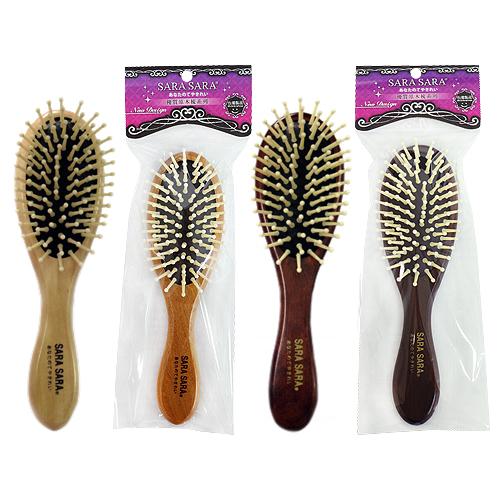 優質原木美髮梳系列  中四方/大S/大葫按摩針梳/大桃按摩針梳 1入 各式梳子 按摩梳 隨機出貨不挑色-細節圖4