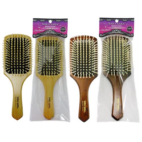 優質原木美髮梳系列  中四方/大S/大葫按摩針梳/大桃按摩針梳 1入 各式梳子 按摩梳 隨機出貨不挑色-細節圖5