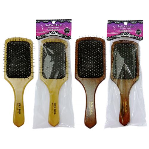 優質原木美髮梳系列  中四方/大S/大葫按摩針梳/大桃按摩針梳 1入 各式梳子 按摩梳 隨機出貨不挑色-細節圖6