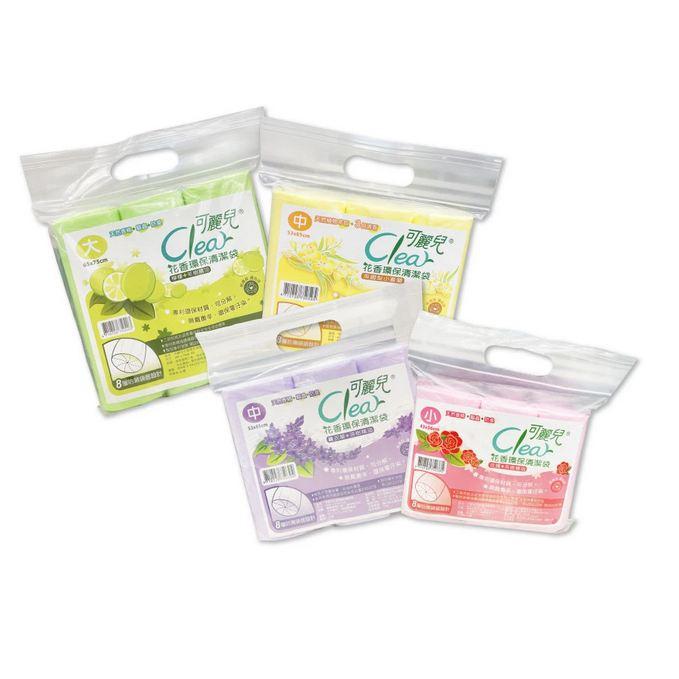 Clear可麗兒花香環保清潔袋 垃圾袋 3支/袋 大中小三款可選 台灣製造-細節圖7
