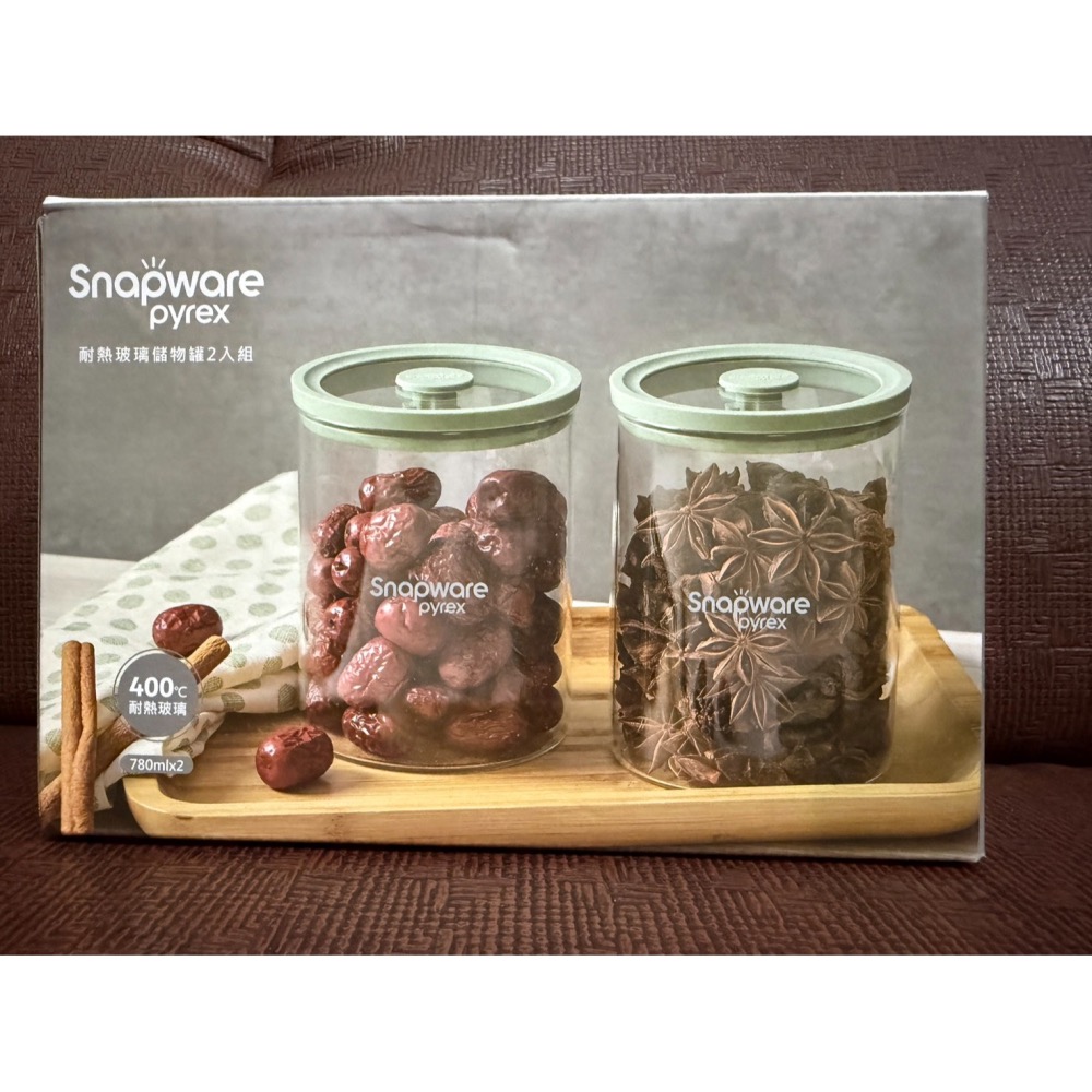 正版康寧Snapware耐熱玻璃儲物罐780ml兩入組 耐熱400度可微波烤箱 國喬石化股東會紀念品 全新現貨-細節圖3