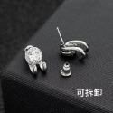 小蘇 S925銀耳釘 男輕奢滿鑽鋯石 個性男士耳環潮 單只 男簡約風 夜店風耳環 單個-規格圖8