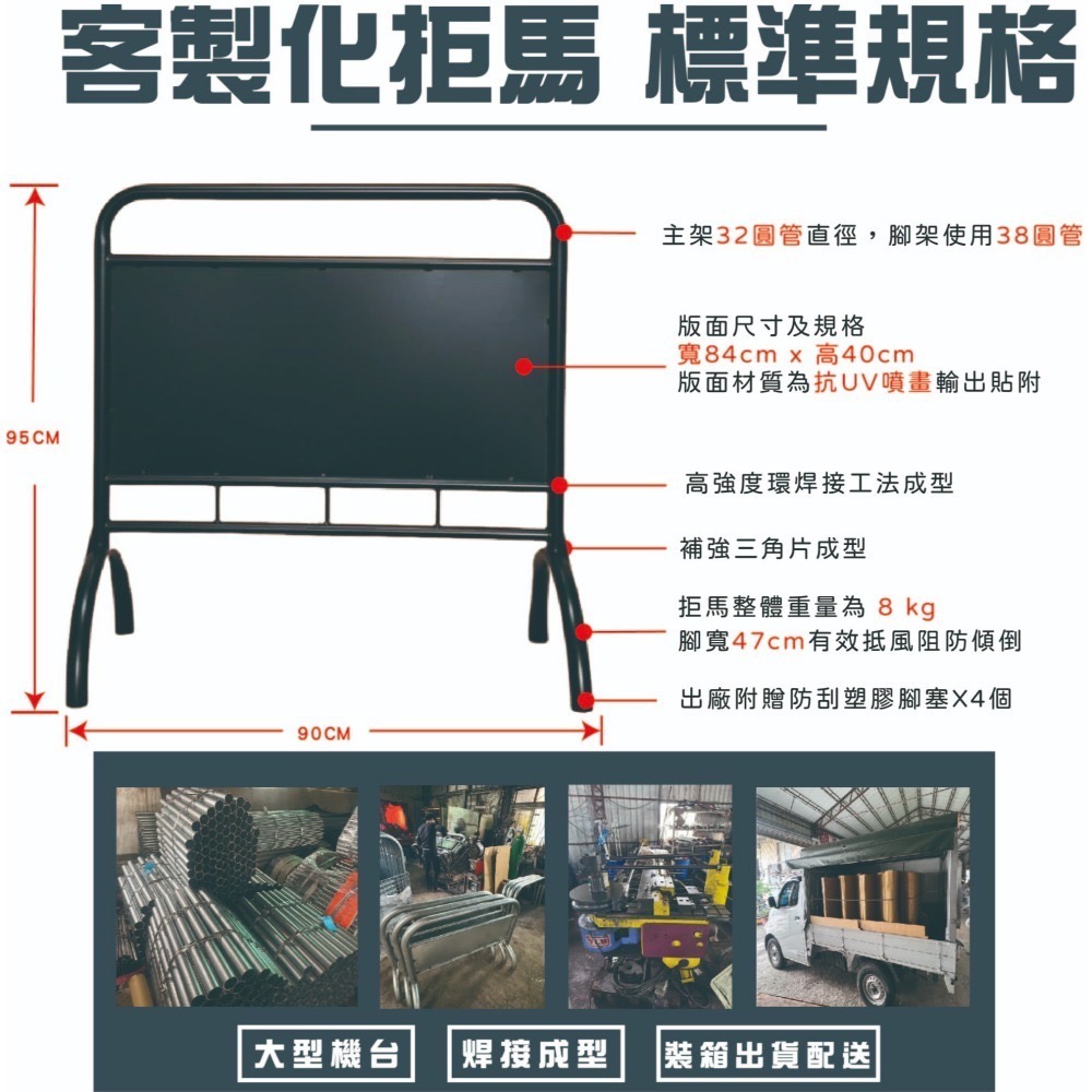 「最穩固的輕型拒馬」 | 品質有保障 | 免費排版 | 自家工廠自產自銷 |請勿停車 |-細節圖3