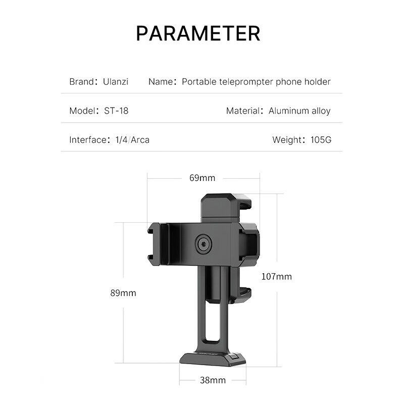 Ulanzi ST-18 雙向雙手機夾支架 有泠靴 ~公司貨-細節圖7