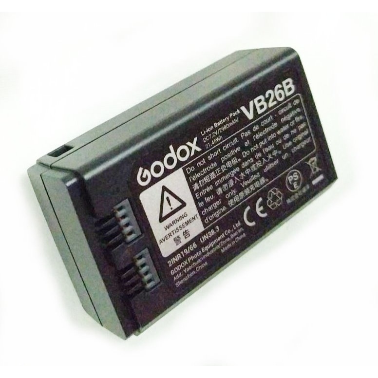 神牛GODOX V1 閃光燈專用鋰電池 VB26B, V860III三代通用鋰電池 AD100PRO VC60充電器-細節圖2