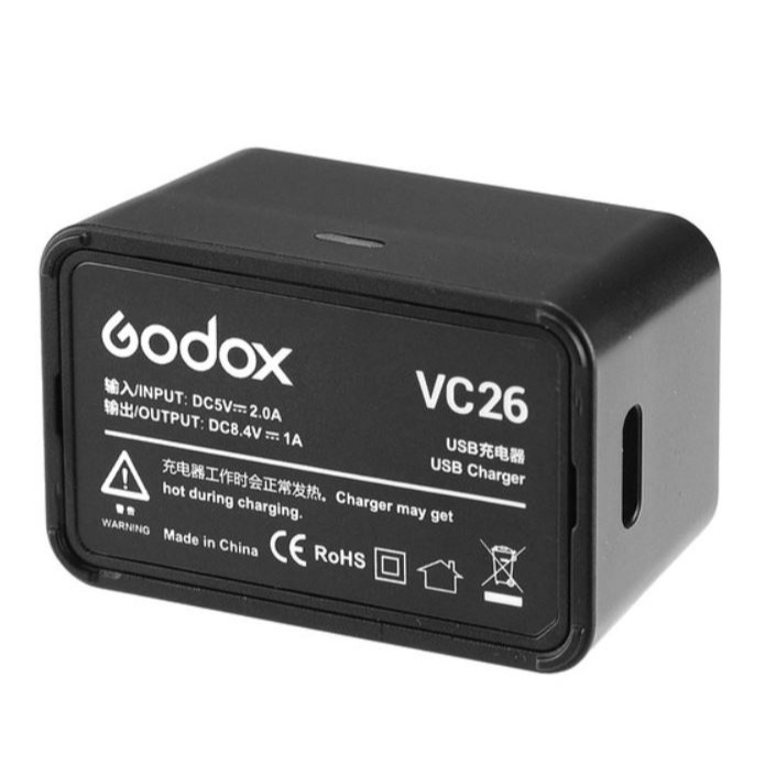 神牛GODOX V1 閃光燈專用鋰電池 VB26B, V860III三代通用鋰電池 AD100PRO VC60充電器-細節圖5