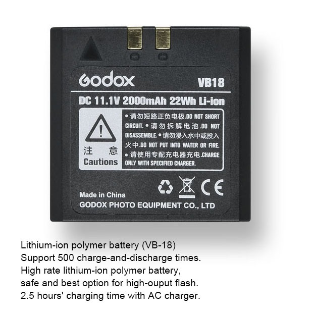 [富豪相機] GODOX 神牛 V860, V860II 一代, 二代閃光燈專用鋰電池 V860-VB18電池 公司貨-細節圖4