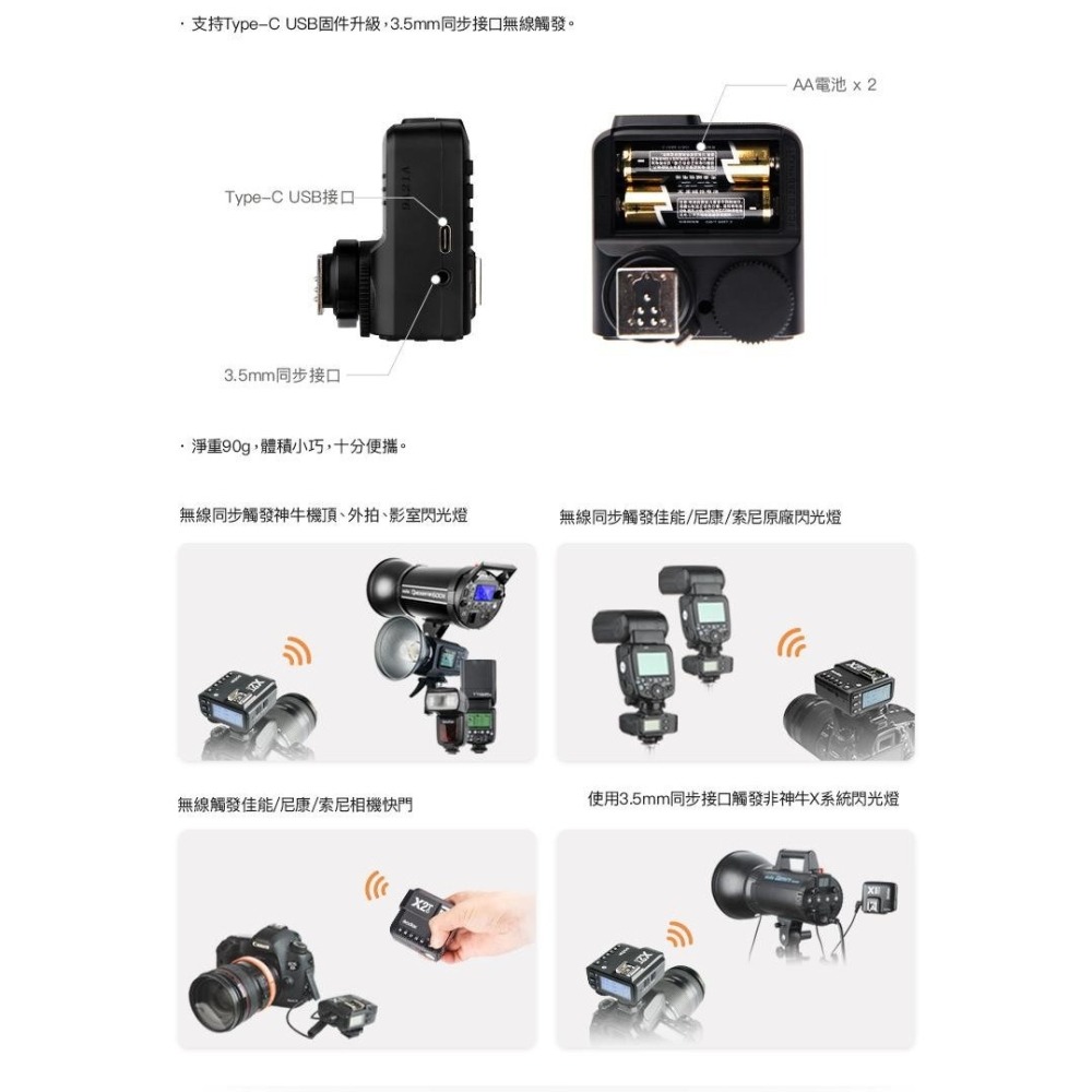 富豪相機 神牛Godox X2TX-S 閃光燈無線電TTL 引閃發射器 X2T~開年公司貨-細節圖6