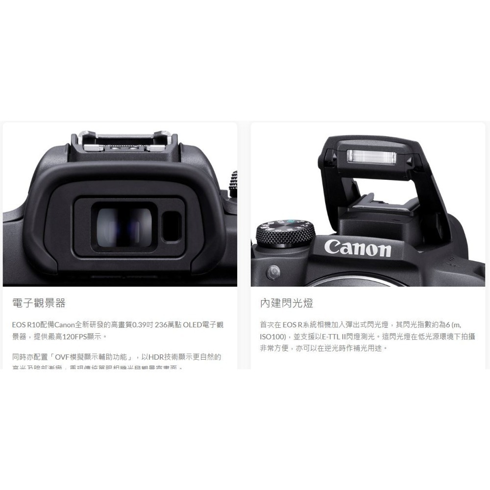[優惠] CANON EOS R10 單眼相機RF-S18-45mm  RF-S18-10登錄送電池-細節圖10