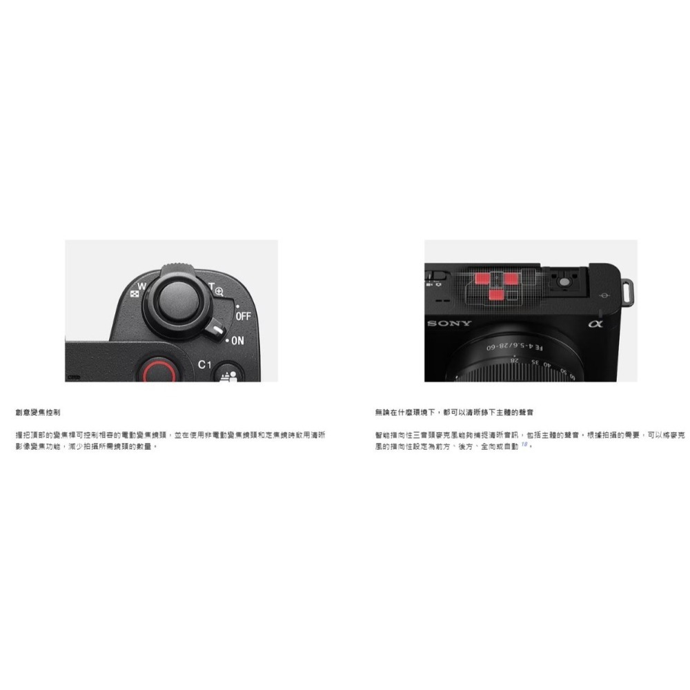 [驚爆價] SONY Vlog Camera ZV-E1 手持握把組合 含SEL2860 鏡頭、GP-VPT2BT公司貨-細節圖8