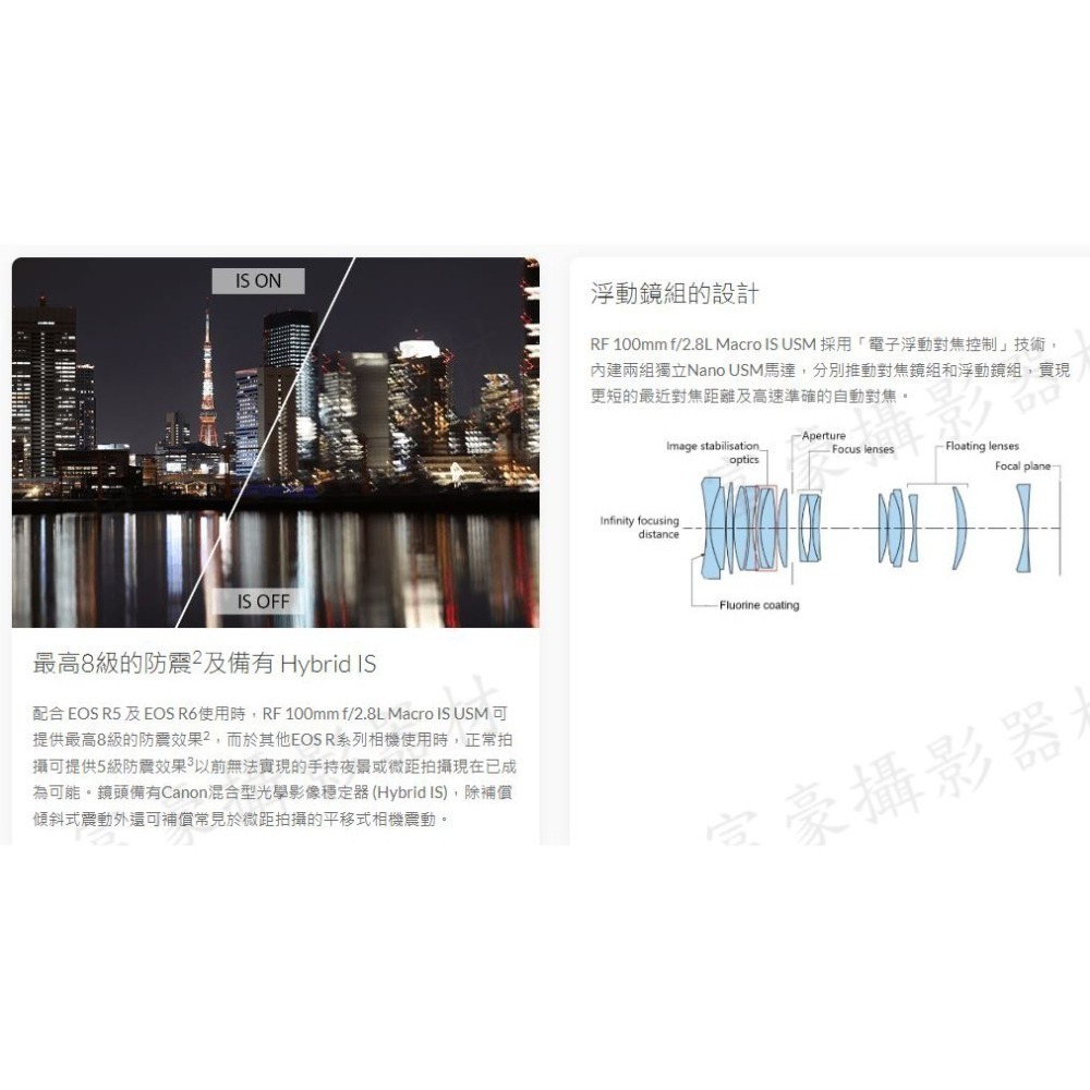 [現折9仟] CANON RF100mm f/2.8L Macro IS USM全片幅自動對焦微距鏡頭~公司貨-細節圖9