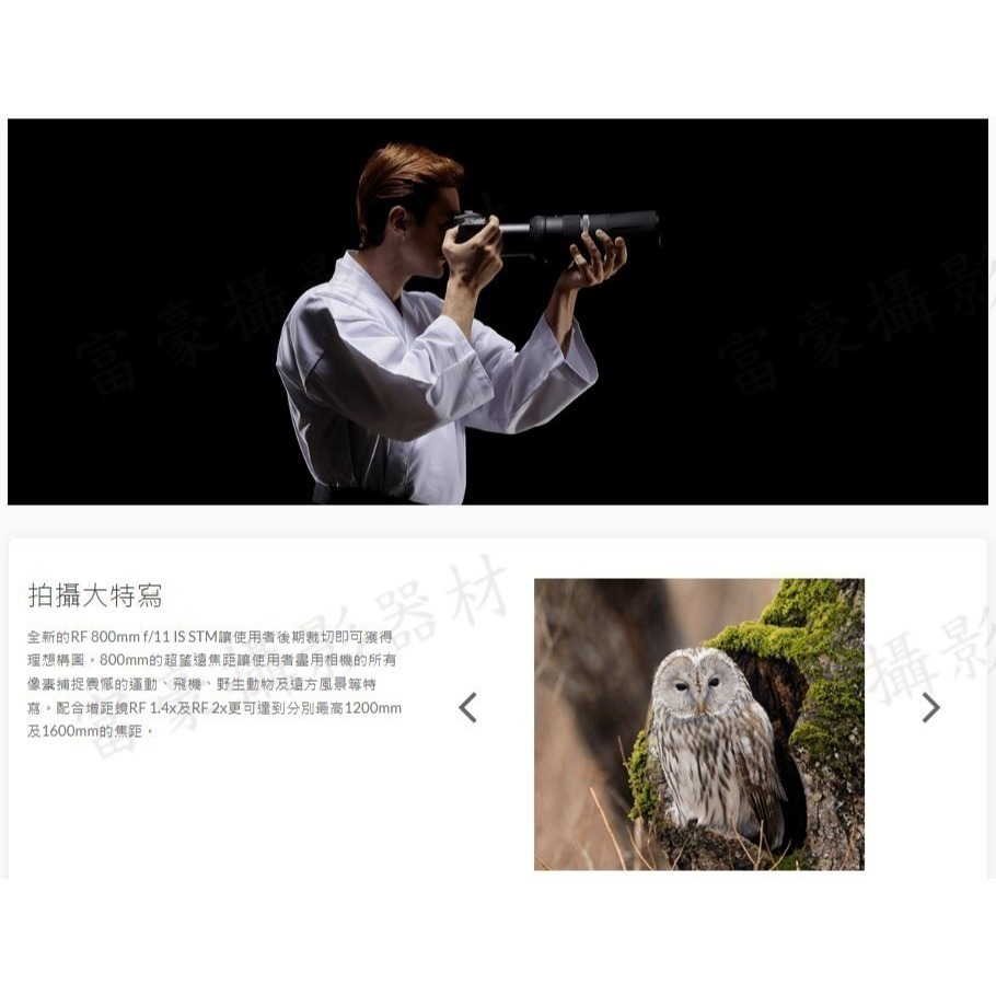 [1/1-3/31活動]CANON RF800mm F11 IS STM 超超望遠定焦鏡 ~公司貨 富豪相機-細節圖4