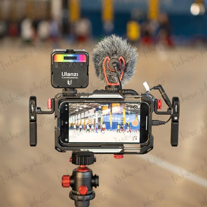 Ulanzi 靈瓏 Lino 手機通用金屬兔籠 / 帶可拆式雙手把 / 夾具範圍13-16.5cm 帶冷靴座、1/4＂-細節圖3