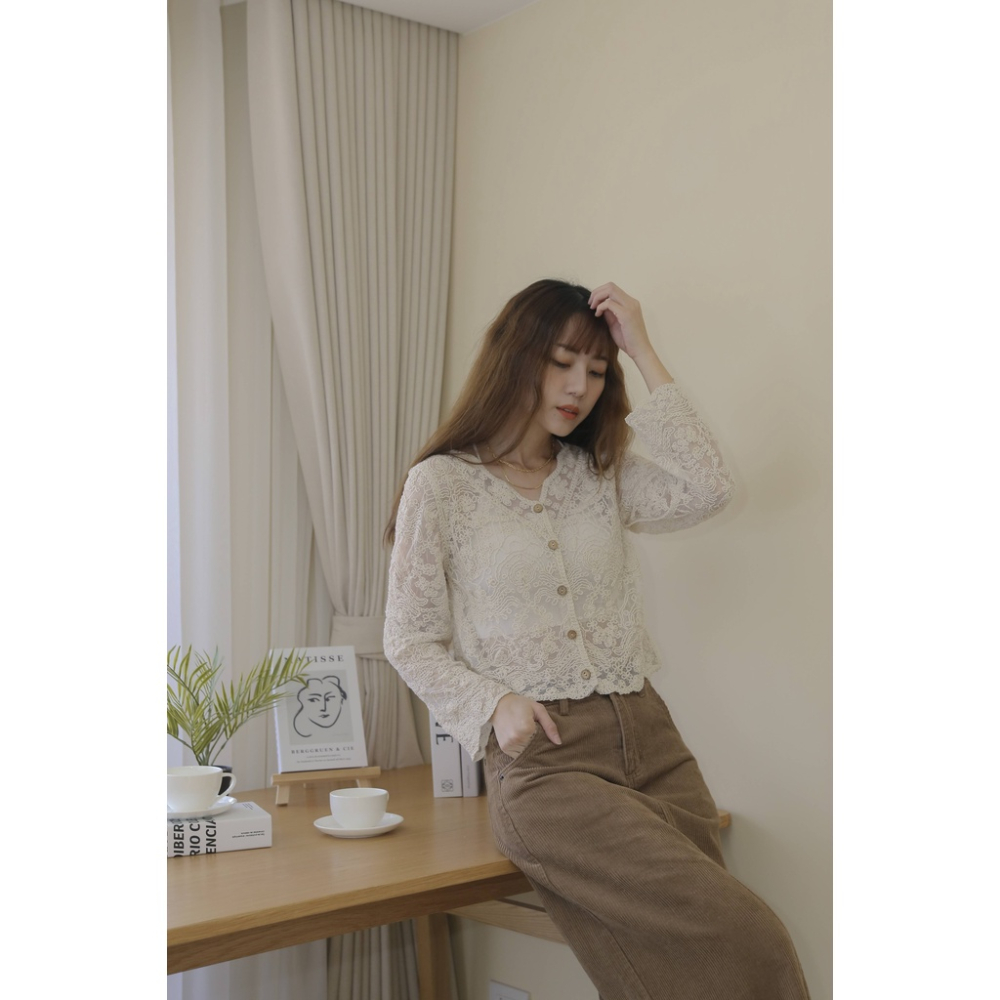 【Our Studio】秋色後開衩燈芯絨口袋中長裙 杏色 咖啡棕色(現貨)-細節圖6