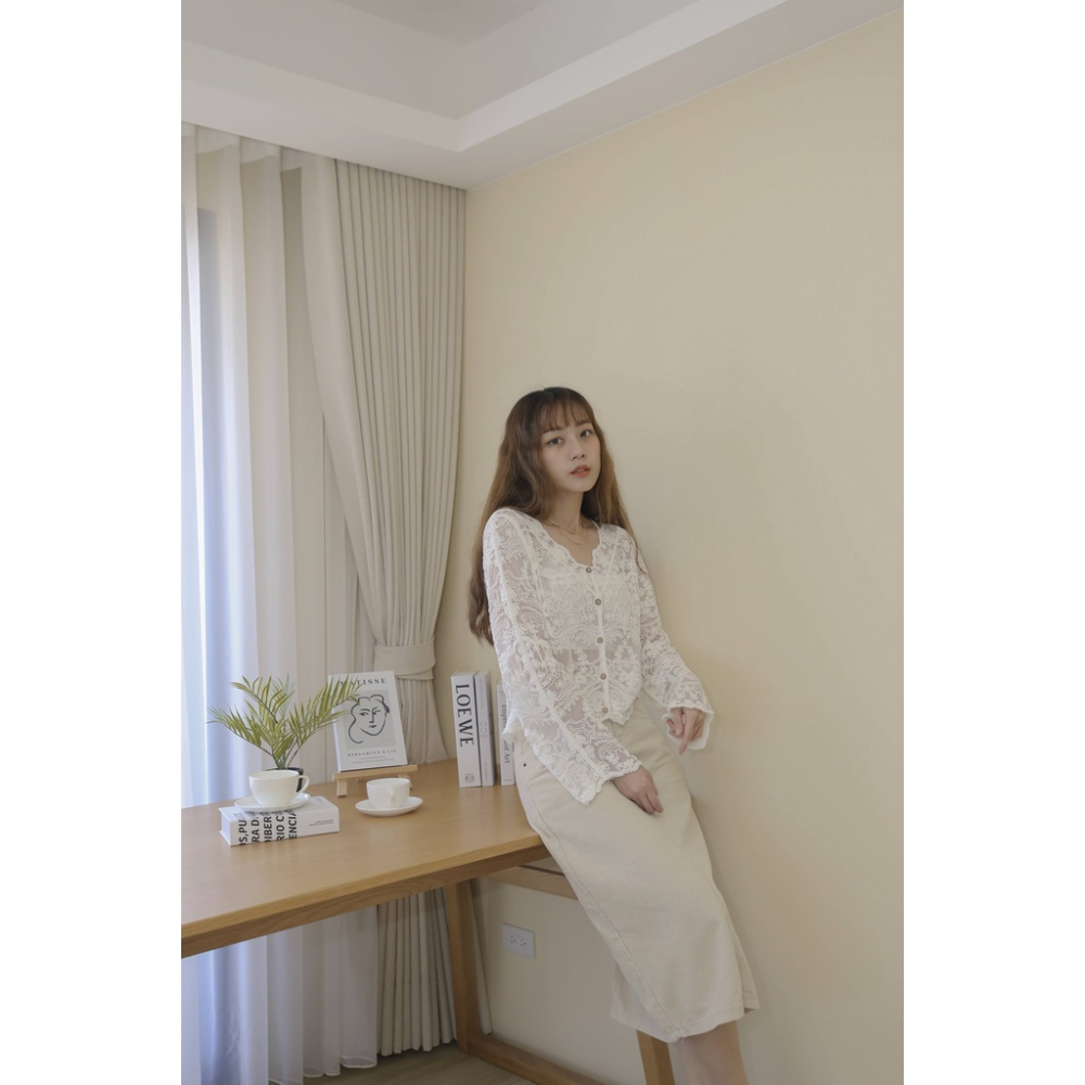 【Our Studio】秋色後開衩燈芯絨口袋中長裙 杏色 咖啡棕色(現貨)-細節圖8