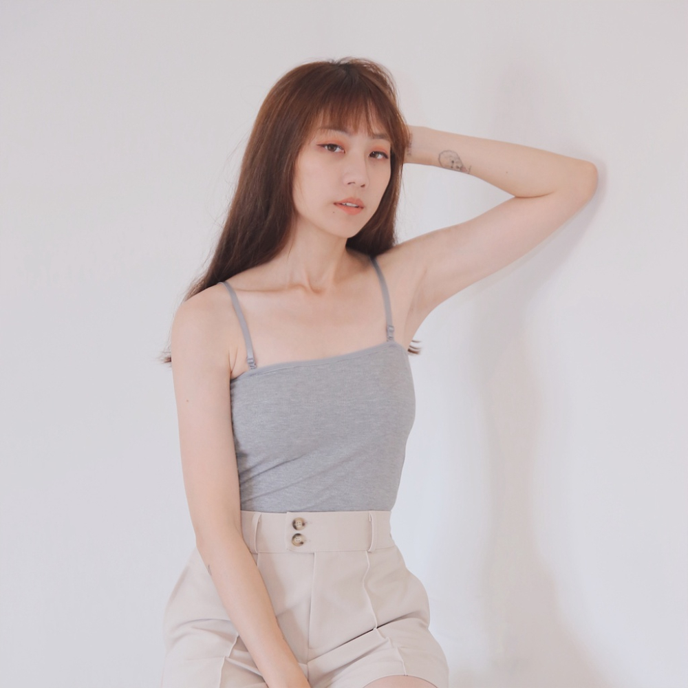 【Our Studio】羅紋平口Bra Top-3色(現貨)-細節圖3