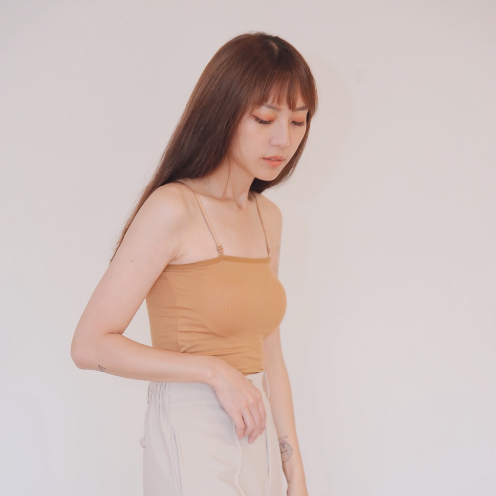 【Our Studio】羅紋平口Bra Top-3色(現貨)-細節圖5