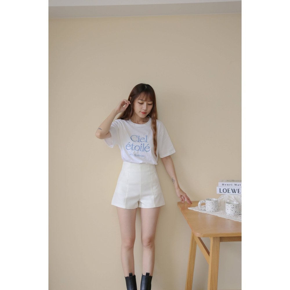 【Our Studio】立體刺繡短袖字母Tee 白底黑字 白底藍字(現貨)-細節圖8
