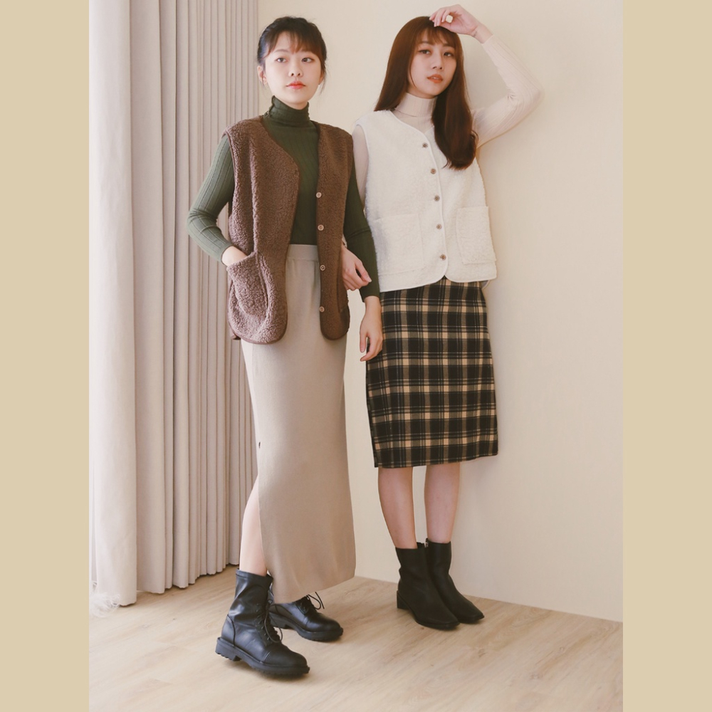 【Our Studio】羊羔毛寬鬆背心外套 燕麥色 拿鐵色 可可色(現貨)-細節圖6