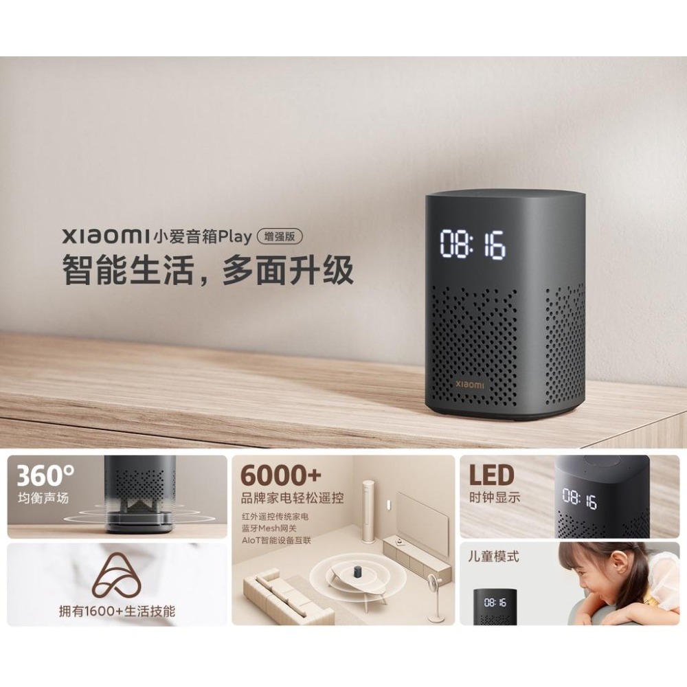 小愛音箱 PLAY 增強版 小米 智慧音箱 紅外線版 小愛同學 Mesh網關 LED顯示 藍芽 萬能遙控 紅外線遙控器-細節圖4