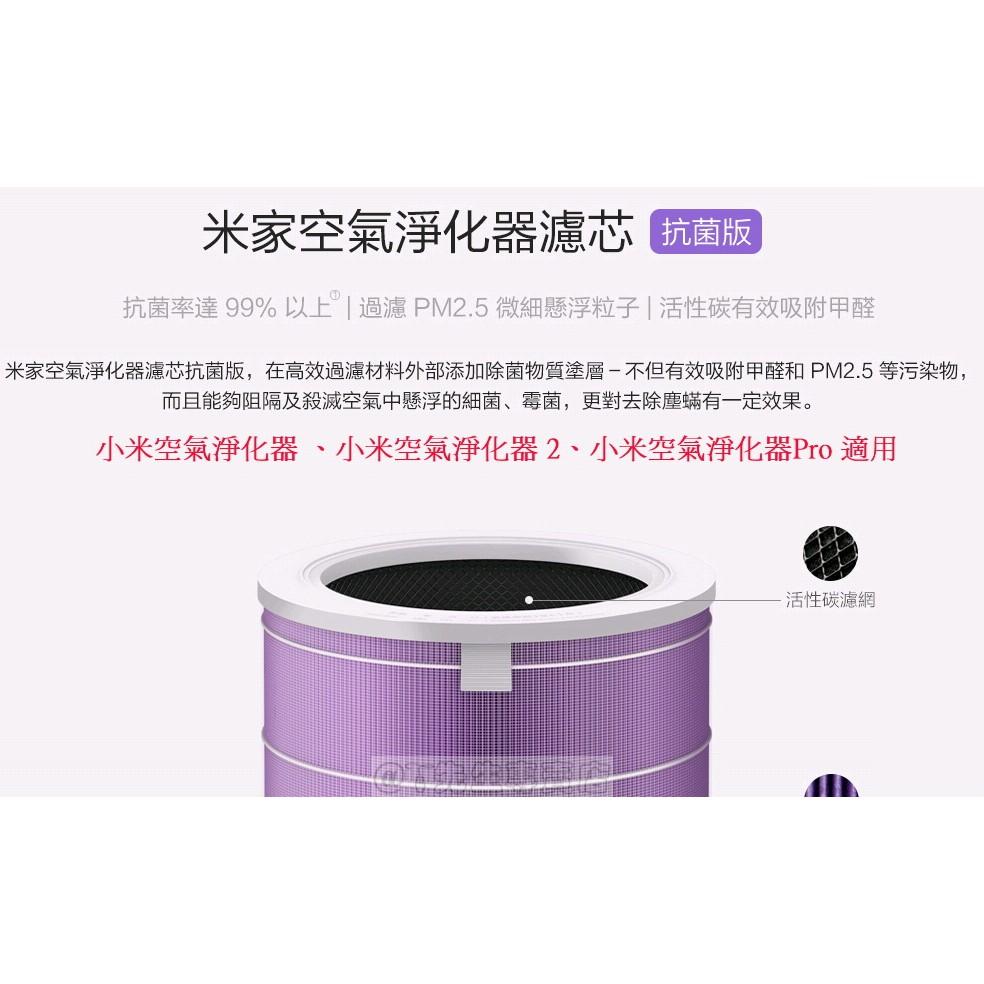 Xiaomi 空氣循環淨化器濾芯 【小米公司貨+免運】米家空氣淨化器濾芯抗菌版 空氣清靜機濾芯-細節圖6