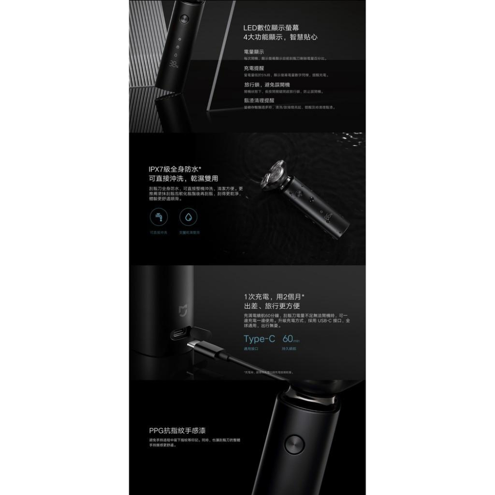 米家電動刮鬍刀S500 S300刀頭 小米公司貨   (現貨+免運) 小米刮鬍刀 米家刮鬍刀 電動剃鬚刀-細節圖9